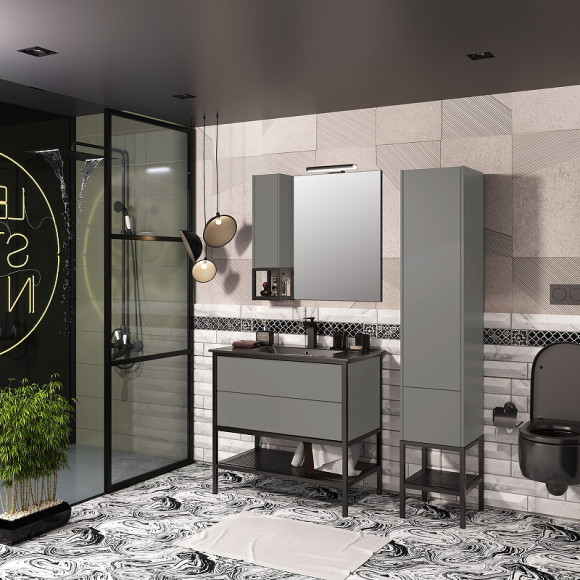 Подвесной шкаф Opadiris Треви 20 L 00-00003873 Серый матовый Подвесной шкаф Opadiris Треви 20 L 00-00003873 Серый матовый