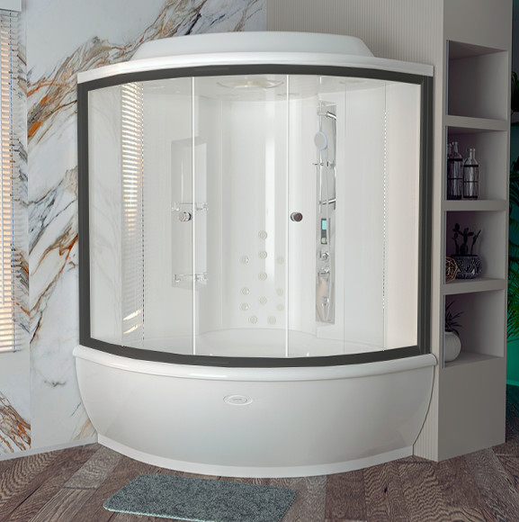 Душевой бокс Radomir Калифорния К1 155x155 1-04-6-0-4-0780 с баней с гидромассажем Душевой бокс Radomir Калифорния К1 155x155 1-04-6-0-4-0780 с баней с гидромассажем