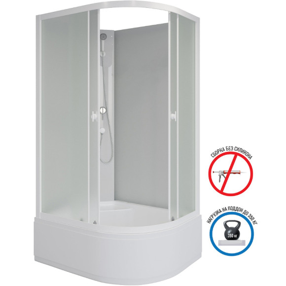 Душевая кабина Niagara Promo 100x80 L P100/80/40L/MT/BK без гидромассажа Душевая кабина Niagara Promo 100x80 L P100/80/40L/MT/BK без гидромассажа