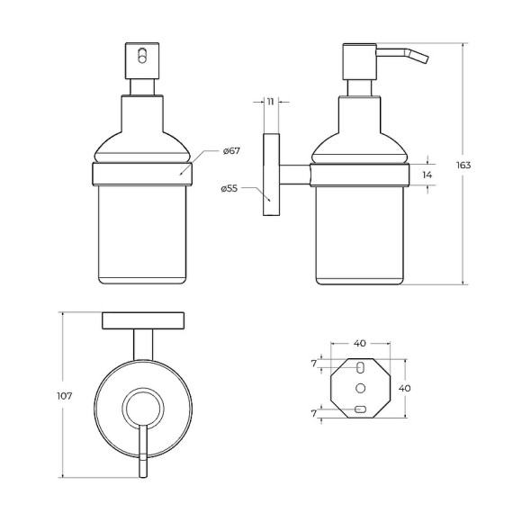 Дозатор для жидкого мыла Cezares Relax RELAX-SOIS-V-NOP Черный матовый Дозатор для жидкого мыла Cezares Relax RELAX-SOIS-V-NOP Черный матовый