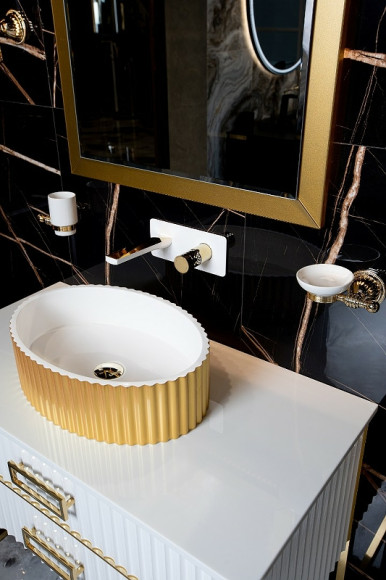 Тумба под раковину Boheme Armadi Art Monaco 80 867-080-WG Белая глянец Золото Тумба под раковину Boheme Armadi Art Monaco 80 867-080-WG Белая глянец Золото