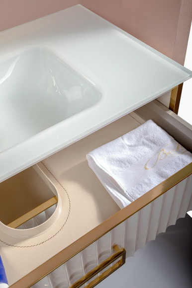 Тумба под раковину Boheme Armadi Art Monaco 80 867-080-WG Белая глянец Золото Тумба под раковину Boheme Armadi Art Monaco 80 867-080-WG Белая глянец Золото