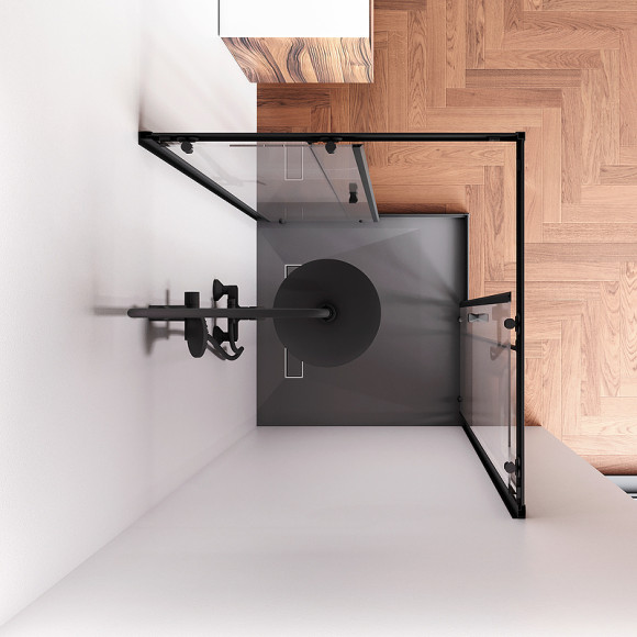 Душевой уголок AM.PM Sunny 90х90 W87G-403-9090-BT профиль Черный матовый стекло прозрачное Душевой уголок AM.PM Sunny 90х90 W87G-403-9090-BT профиль Черный матовый стекло прозрачное