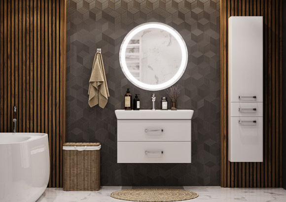 Зеркало Aquaton Анелло 85 1A260802AK010 с подсветкой с сенсорным выключателем и подогревом