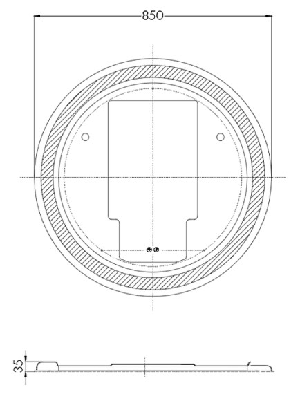 Зеркало Aquaton Анелло 85 1A260802AK010 с подсветкой с сенсорным выключателем и подогревом