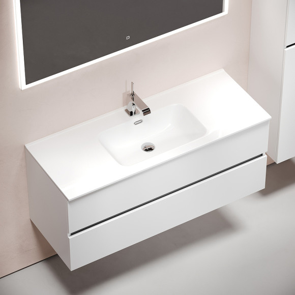 Тумба под раковину Sancos Urban 120 UR120-1W подвесная Белый глянец