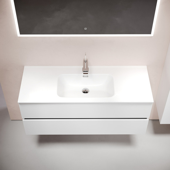 Тумба под раковину Sancos Urban 120 UR120-1W подвесная Белый глянец