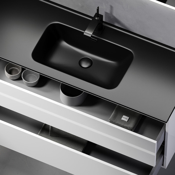 Тумба под раковину Sancos Urban 120 UR120-1W подвесная Белый глянец