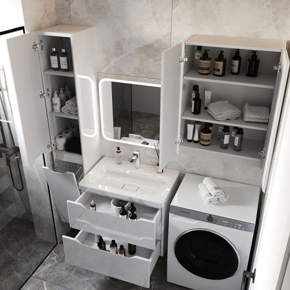 Тумба под раковину Style Line Марелла 70 Люкс Plus СС-00002408 подвесная Белый глянец антискрейтч Тумба под раковину Style Line Марелла 70 Люкс Plus СС-00002408 подвесная Белый глянец антискрейтч