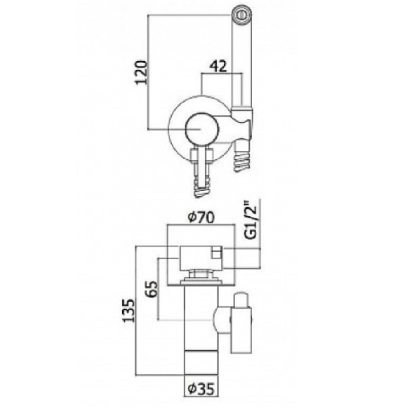 Гигиенический душ со смесителем Paffoni Tweet Round ZDUP110CR Хром