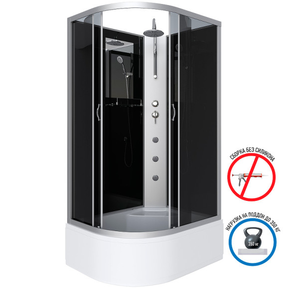 Душевая кабина Niagara Classic 120x80 R NG-2510-14RBKTG с гидромассажем Душевая кабина Niagara Classic 120x80 R NG-2510-14RBKTG с гидромассажем