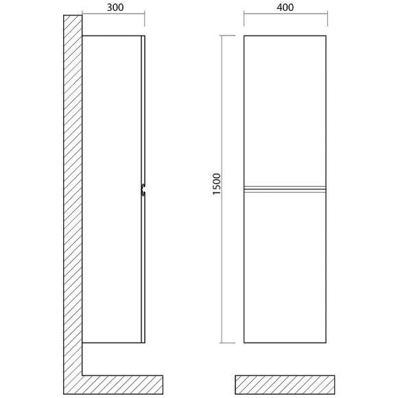 Шкаф пенал Art&Max AM-Bianchi-1500-2A-SO-BL подвесной Белый глянец Шкаф пенал Art&Max AM-Bianchi-1500-2A-SO-BL подвесной Белый глянец