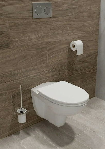 Комплект унитаза с инсталляцией Vitra Normus 9773B003-7201 с сиденьем Микролифт и Белой глянцевой клавишей смыва