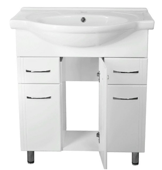 Тумба под раковину Style Line Эко Стандарт 26 Байкал 75 ЛС-00002286 Белый глянец Тумба под раковину Style Line Эко Стандарт 26 Байкал 75 ЛС-00002286 Белый глянец