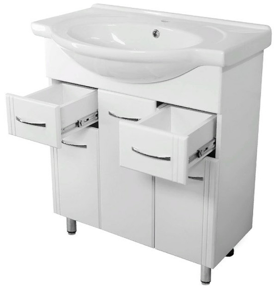 Тумба под раковину Style Line Эко Стандарт 26 Байкал 75 ЛС-00002286 Белый глянец Тумба под раковину Style Line Эко Стандарт 26 Байкал 75 ЛС-00002286 Белый глянец