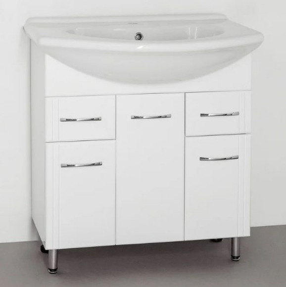 Тумба под раковину Style Line Эко Стандарт 26 Байкал 75 ЛС-00002286 Белый глянец Тумба под раковину Style Line Эко Стандарт 26 Байкал 75 ЛС-00002286 Белый глянец