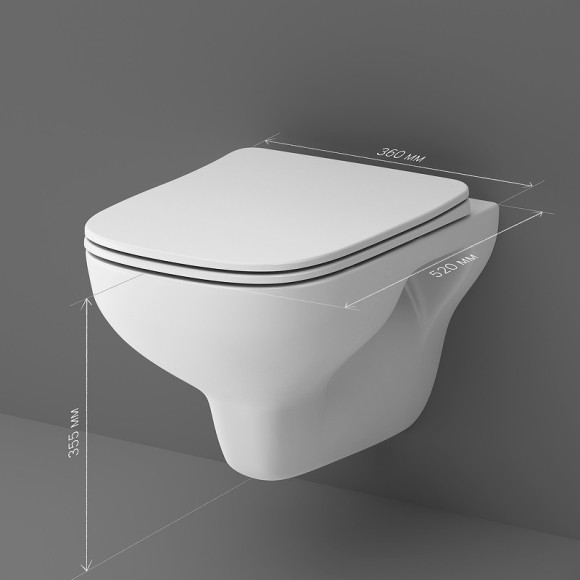 Унитаз AM.PM X-Joy C85A1702SC подвесной Белый с сиденьем микролифт Унитаз AM.PM X-Joy C85A1702SC подвесной Белый с сиденьем микролифт