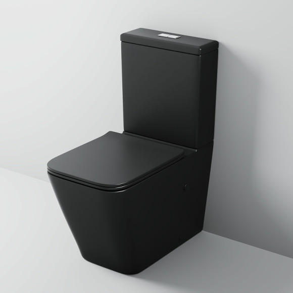 Унитаз компакт Grossman GR-4445BMS Черный матовый с бачком и сиденьем Микролифт Унитаз компакт Grossman GR-4445BMS Черный матовый с бачком и сиденьем Микролифт