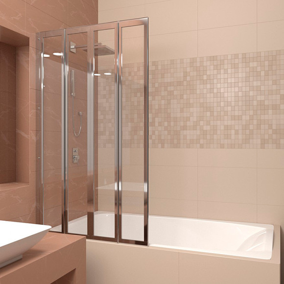 Шторка на ванну Veconi Palau 90 L PL74L-90-01-19C4 профиль Хром стекло прозрачное Шторка на ванну Veconi Palau 90 L PL74L-90-01-19C4 профиль Хром стекло прозрачное