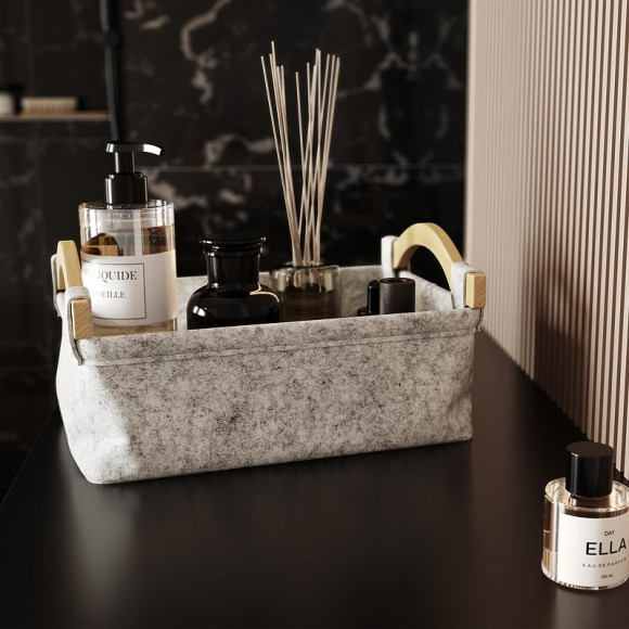 Корзина для аксессуаров WasserKRAFT Aula WB-110-M Серая