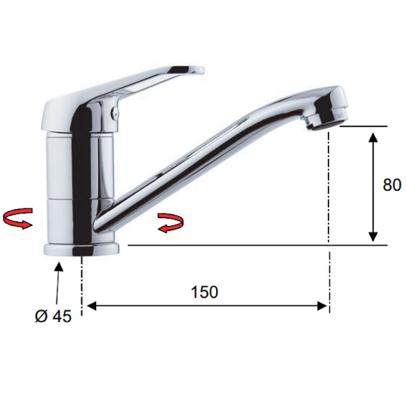 Смеситель для раковины Remer Remix R11G Хром Смеситель для раковины Remer Remix R11G Хром
