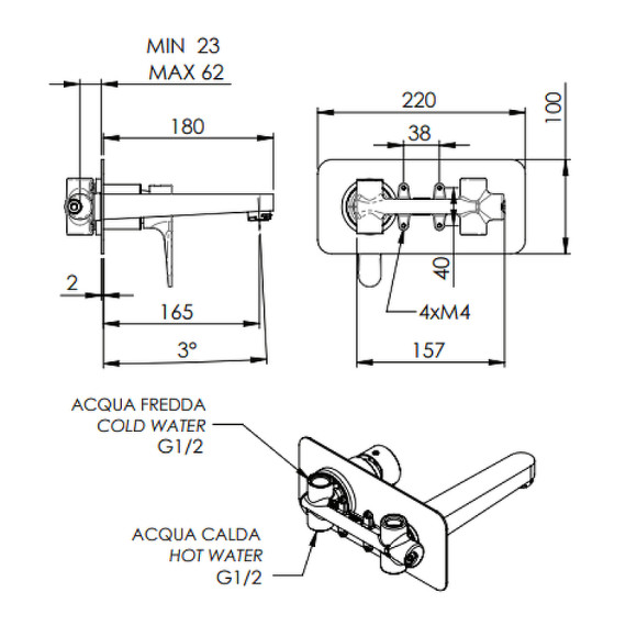 Смеситель для раковины Remer Winner W15 Хром Смеситель для раковины Remer Winner W15 Хром