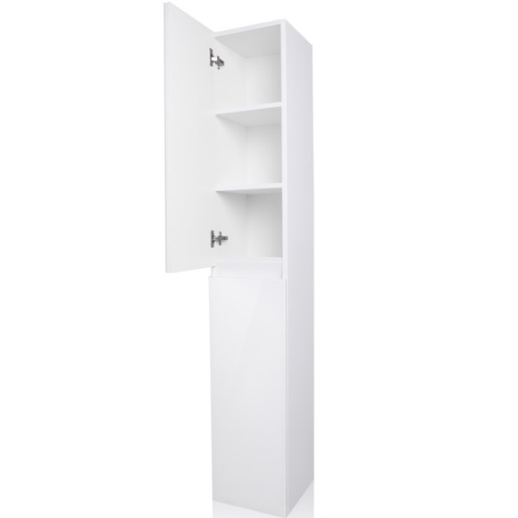 Шкаф пенал Style Line Даймонд 30 Люкс Plus подвесной Белый глянец Шкаф пенал Style Line Даймонд 30 Люкс Plus подвесной Белый глянец