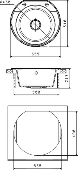 Кухонная мойка Florentina Эльба-555 20.145.C0555.105 Коричневая Кухонная мойка Florentina Эльба-555 20.145.C0555.105 Коричневая