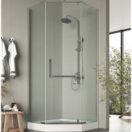 Душевой уголок Agger 90x90 A03-090TCR профиль Хром стекло прозрачное Душевой уголок Agger 90x90 A03-090TCR профиль Хром стекло прозрачное