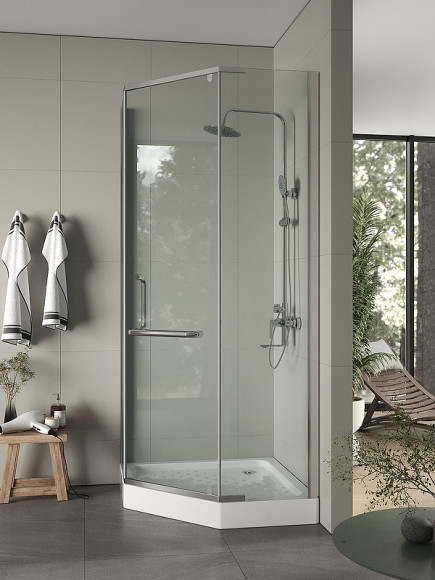 Душевой уголок Agger 90x90 A03-090TCR профиль Хром стекло прозрачное Душевой уголок Agger 90x90 A03-090TCR профиль Хром стекло прозрачное