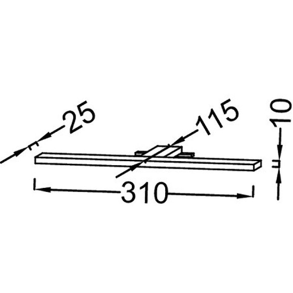 Светильник Jacob Delafon Struktura 31 EB1224-NF Хром Светильник Jacob Delafon Struktura 31 EB1224-NF Хром