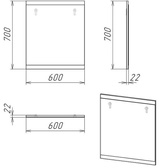Зеркало Grossman Смарт 60 206005 Графит