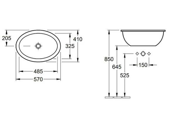 Раковина Villeroy&Boch Loop & Friends 57 61552001 Альпийский белый