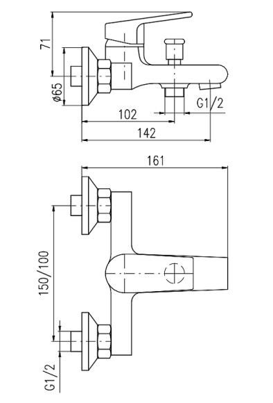 Смеситель для ванны Rav Slezak Colorado CO354.5CMATZ Черный матовый Золото Смеситель для ванны Rav Slezak Colorado CO354.5CMATZ Черный матовый Золото