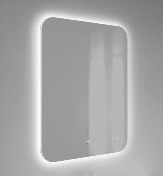 Зеркало Raval Ego 60 Ego.02.60/W/RL с подсветкой с бесконтактным выключателем и часами