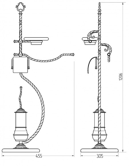 Напольная стойка Migliore Edera 16955 Золото Напольная стойка Migliore Edera 16955 Золото
