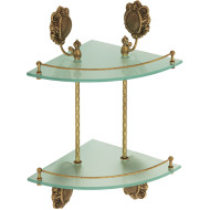 Стеклянная полка Migliore Cleopatra 16639 угловая Бронза