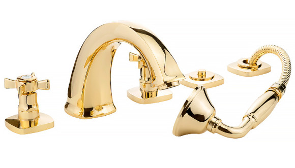 Смеситель на борт ванны Migliore Korona 28503 Золото
