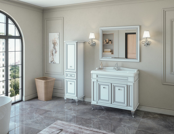 Шкаф пенал Caprigo Fresco 42 L 10650L-В016 Белый матовый