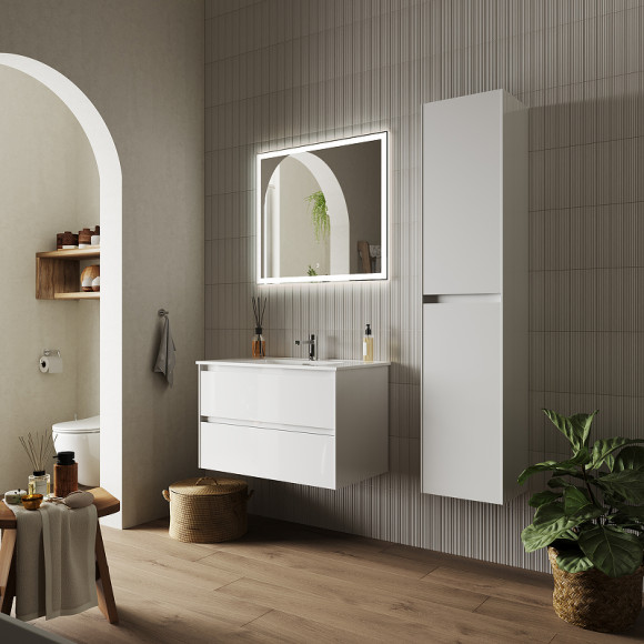 Тумба под раковину Sancos Cento 80 CN80W подвесная Белый глянец Тумба под раковину Sancos Cento 80 CN80W подвесная Белый глянец