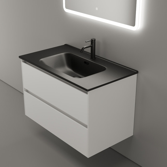 Тумба под раковину Sancos Cento 80 CN80W подвесная Белый глянец Тумба под раковину Sancos Cento 80 CN80W подвесная Белый глянец