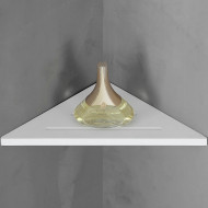 Полка из искусственного камня Abber Stein AS1652L угловая Белая