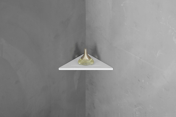 Полка из искусственного камня Abber Stein AS1652L угловая Белая Полка из искусственного камня Abber Stein AS1652L угловая Белая