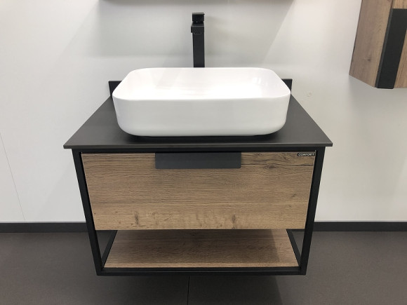 Тумба с раковиной Comforty Кельн 75 00004149065 подвесная Дуб темный Тумба с раковиной Comforty Кельн 75 00004149065 подвесная Дуб темный
