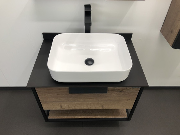 Тумба с раковиной Comforty Кельн 75 00004149065 подвесная Дуб темный Тумба с раковиной Comforty Кельн 75 00004149065 подвесная Дуб темный