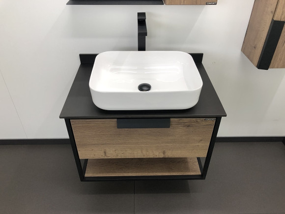 Тумба с раковиной Comforty Кельн 75 00004149065 подвесная Дуб темный Тумба с раковиной Comforty Кельн 75 00004149065 подвесная Дуб темный