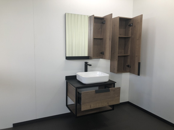 Тумба с раковиной Comforty Кельн 75 00004149065 подвесная Дуб темный Тумба с раковиной Comforty Кельн 75 00004149065 подвесная Дуб темный