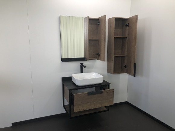 Тумба с раковиной Comforty Кельн 75 00004149065 подвесная Дуб темный Тумба с раковиной Comforty Кельн 75 00004149065 подвесная Дуб темный