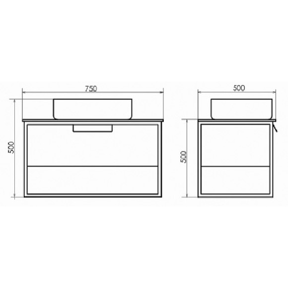 Тумба с раковиной Comforty Кельн 75 00004149065 подвесная Дуб темный Тумба с раковиной Comforty Кельн 75 00004149065 подвесная Дуб темный