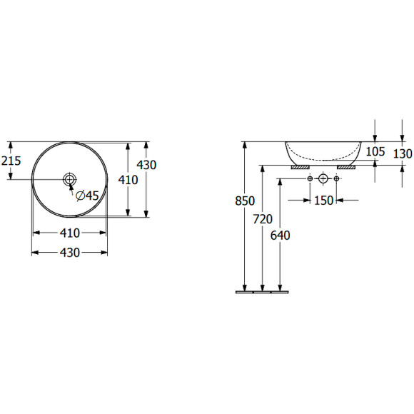 Раковина-чаша Villeroy&Boch Artis 43 417943BCT0 Powder Раковина-чаша Villeroy&Boch Artis 43 417943BCT0 Powder